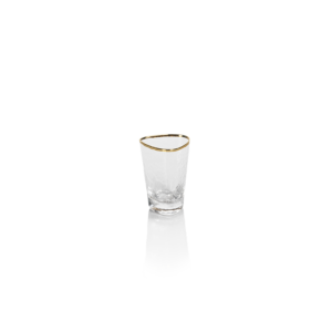 Aperitivo Triangular Glassware w/Gold Rim