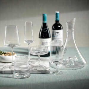 Fluted Textured Glass - Set of 4