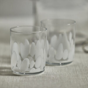 Porto White Spot Tumbler - Set of 4